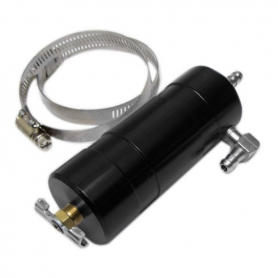 Catchcan with Clamp, Black, Aluminum