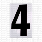 #4 BLACK STICK ON NUMBER