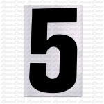 #5 BLACK STICK ON NUMBER