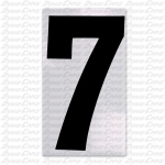 #7 BLACK STICK ON NUMBER