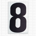 #8 BLACK STICK ON NUMBER