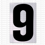 #9 BLACK STICK ON NUMBER