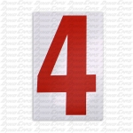 #4 RED STICK ON NUMBER