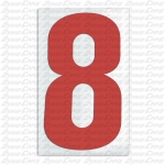 #8 RED STICK ON NUMBER