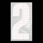 #2 WHITE STICK ON NUMBER