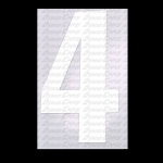 #4 WHITE STICK ON NUMBER