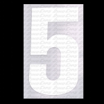 #5 WHITE STICK ON NUMBER