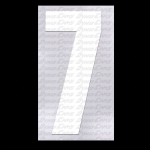 #7 WHITE STICK ON NUMBER