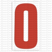Number Decal, Red